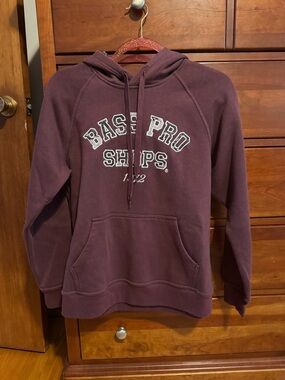 Bass Pro Shops Plum Pullover Hoodie with White Logo
